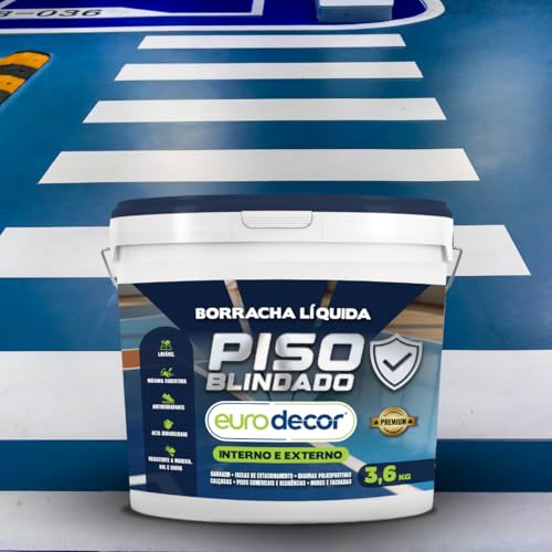 Borracha Líquida Piso 3,6KG Tinta Emborrachada Piso Muro Banheiro Garagem Calçada Euro decor (Cinza Escuro)