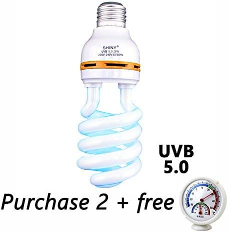 Miraculous Joy Reptile Tortoise UVB Light Bulb UV Meat Plant Box Lizard Energy Saving Calcium Amphibian Use Lamp (5.0)