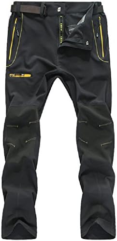 Freie Liebe Outdoor Mens Lightweight Elastic Waist Hiking Pants Easy Wash and Dry Quickly