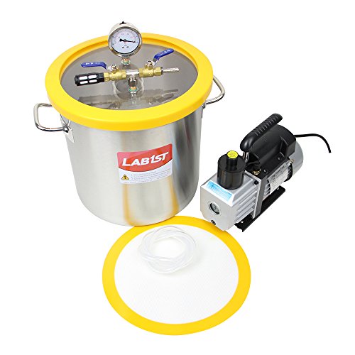 lab1st 5 Gallon Vacuum Degassing Chamber Kit with 3 CFM Pump Pricepulse