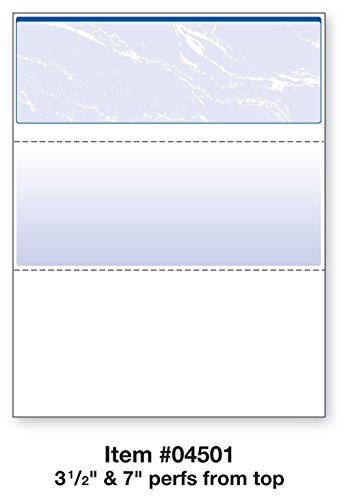 DocuGard Standard Blue Marble Top Check, 24 Pound, 8.5 x 11 Inches, 125 Sheets (04501-125)