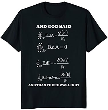 Mens Maxwell Equations Light Electricity Science Physics T-shirt Large Black