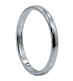 MJ 2mm White Tungsten Carbide Polished Classic Wedding Ring