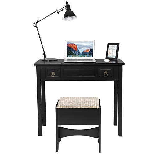 VASAGLE Vanity Set with Flip Top Mirror Makeup Dressing Table Writing