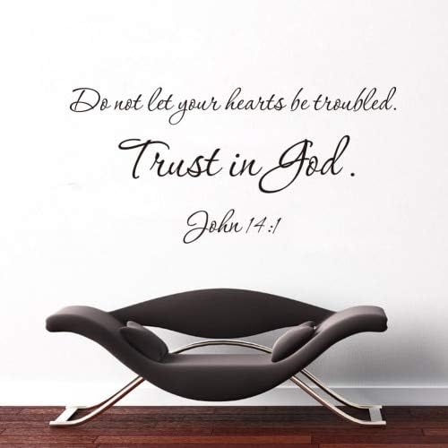 New New Designs Christian Quote Wall Decals Trust is God Vinyl Wall Stickers Home Decor 57X27CM