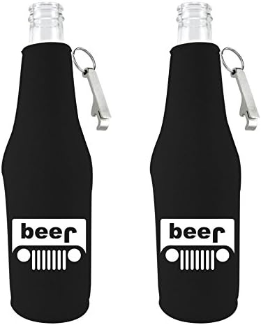 Coolie Junction Truck Funny Beer Bottle Coolie W/O (2, Black)