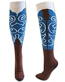 Cowgirl boot Socks Brown/Blue S/M