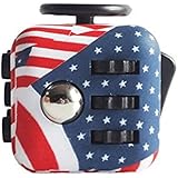 Fidget Cube Dice Toys Easy Carrying Relieves Stress And Anxiety for Children and Adults Anxiety Attention Toy(Flag)