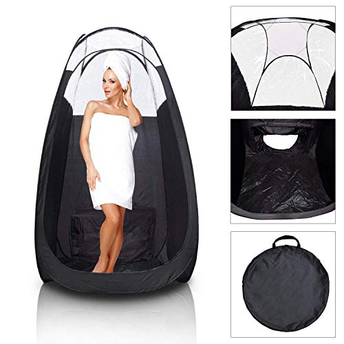 Koval Inc. Black Pop Up Airbrush Sunless Tanning Tent Booth Clear Top (Black) - Thumbnail 2