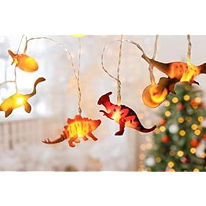 Lichtsnoer voor kinderen en jongens, met timer, 3 meter led-batterij, nachtlampje, dino-decoratie, kinderverjaardag…