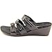 Vionic with Orthaheel Technology Womens Dwyn Slide Wedge Sandal Black Lizard Size 9