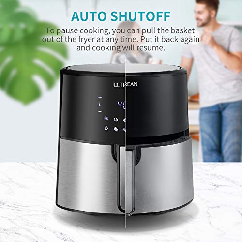Ultrean 5.8 Quart Air Fryer - 1700W, Digital Touchscreen, 10 Presets, Nonstick Basket