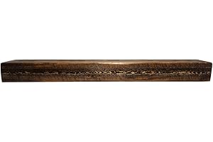 Boulder Innovations Rough Cut Décor Solid Spruce Mantel Shelf 72 in. x 5 in. x 8 in. Rough Cut Fireplace Shelf (Dark Pine Stain, 72)