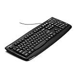 Kensington K64407US Pro Fit USB Washable Keyboard with Anti-microbial Protection, Black