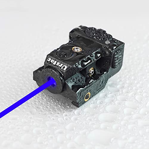Urstac Blue Laser Sight for Pistol,Tactical Laser Gun Sight Used for 21MM Standard Picatinny Rail,USB Rechargeable Blue Dot Laser Sight for Handguns,Rifles,Outdoor Hunting Defense Training