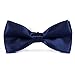 HDE Kid Boys Adjustable Y Back Clip Suspenders Matching Pre Tied Bowtie Set (Navy)