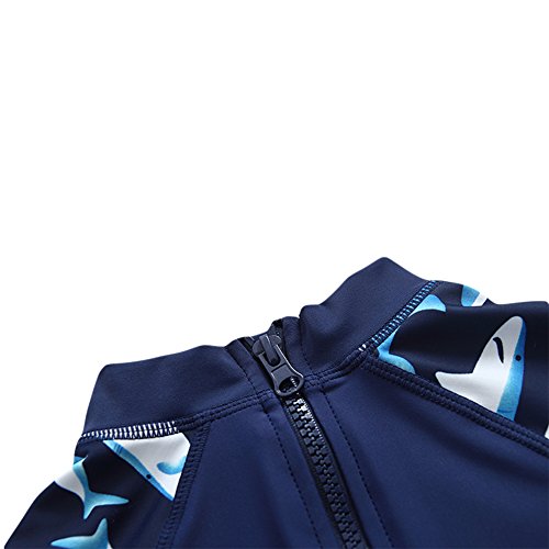 Collager Baby Boys One Piece Swimsuit Toddler UV Sun Protective Long Sleeve Bathing Suit Surfing Suit UPF 50+