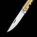 Foreveryang| Opening Tactical Folding Knife, Key Folding Knife KEY OK Printed Camping Outdoor Survival Pocket Knife Folding Blade Key Shaped Knife Gift Gold