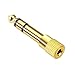 VCE 6-Pack Gold Plated 6.35mm 1/4 inch Male to 3.5mm 1/8 inch Female Stereo Jack Adapter