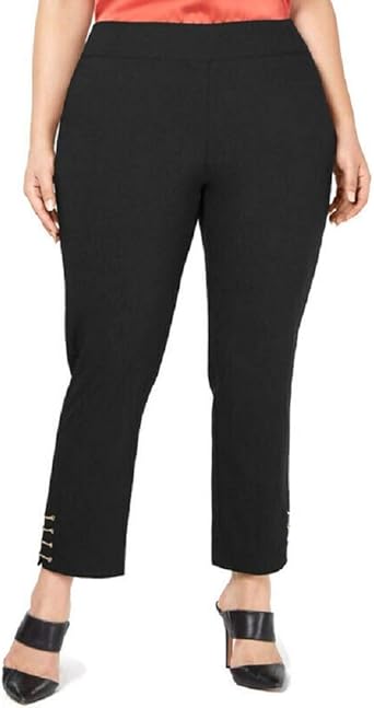 plus size black ankle pants