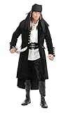 Charades Men's Treasure Island Pirate Jacket, Black, X-Large