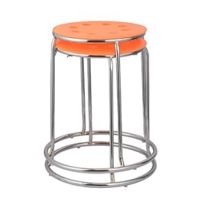 Da URBAN® DISC Pack of 2 | Multi Purpose | Stack Stool(Orange)