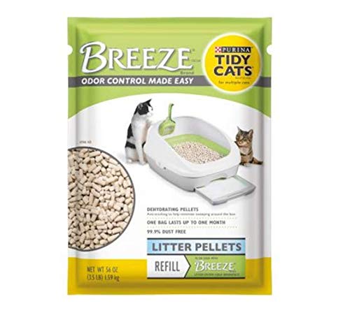 AETN Creations Purina Tidy Cats Breeze Cat Litter Refill Pack 1.59Kg Pellets for Litter System with AETN Cat Treat