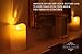 Maison Luxuries Ambilux Moving Wick Unscented Flickering Battery Operated Electric LED Flameless Candle with Timer and Remote Control - 100% (3.5