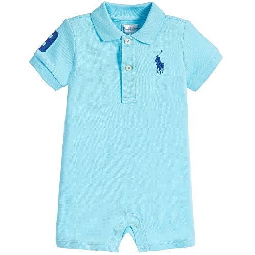 Ralph Lauren Polo Baby Boys Big Pony Shortall Romper (3 Months)