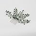 FXmimior Bridal Women Green Vintage Wedding Party Crystal Rhinestone Vintage Hair Comb Hair Accessories
