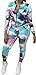 Pxmoda Women's 2 Piece Geometric Bodycon Sweatsuit Tracksuit Set