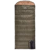 TETON Sports Celsius XXL Sleeping Bag; Great for Family Camping; Free Compression Sack, Olive Green