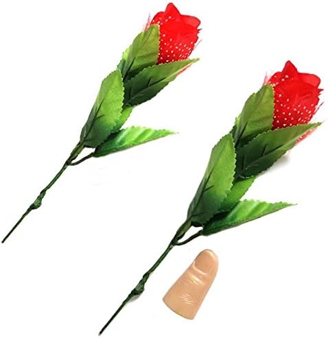 Magicswizz brand Amazing toy Magic Light Up Rose Magic Trick Use with Thumb Lights Stage Props Best Gift
