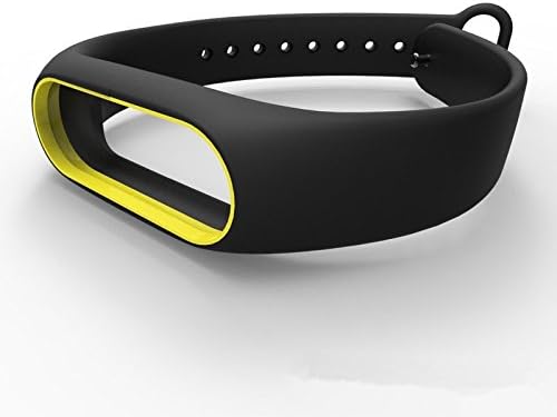Colorful Replacement Wrist Strap Bracelet For Xiaomi Mi Band / Xiaomi Mi Band 2 Smart Wrist Fitness Tracker Waterproof Bracelet (Black-yellow)