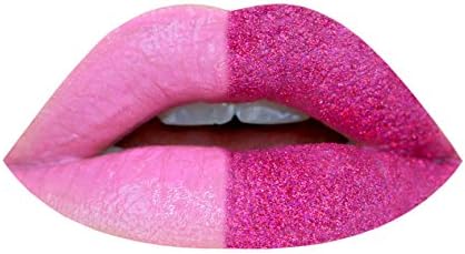 Glitter Lipstick Duo- VIP- Go from day to night time ready! Lipstick and Cosmetic Glitter Pots with Lip Brush- All Natural base. Handmade in the USA. Vegan Friendly and Cruelty Free
