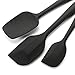SimplexSilicone 6-Piece Premium Non-Stick Silicone Spatula Set - Heat Resistant Cooking Baking Utensils, Set of 6 (Classic Black)
