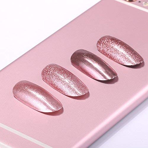 PrettyDiva Rose Gold Chrome Nail Powder Mirror Effect Glitter Nail Powder Manicure Pigments (Rose Gold)