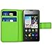 kwmobile Elegant synthetic leather case for the Huawei Ascend Y300 with magnetic fastener and stand function in green