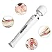 Oopsix Wand Massager Cordless Powerful Personal Body Wand Massager Handheld Electric-10 Pulsation Vibration Portable USB Rechargeable Massager for Women Muscle Aches and Sports Recovery (White)