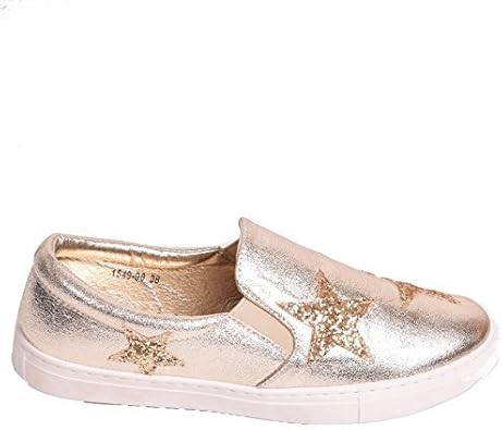 gold slip on trainers
