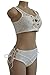 Almaree Woman's Lace up Front Tie Side Bottom 2PCS Bikini Set Lace Swimwear
