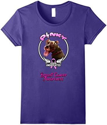 Womens Pinky - Remain Undefeated Breast Cancer Awareness ~ T-Shirt Small Purple