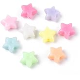DanLingJewelry 1560Pcs Random Candy Color Acrylic Star Beads Plastic Star Shape Beads Colorful Star Pony Beads for Jewelry Crafts Making