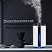 Portable USB Humidifier with Fan, 900ML Ultrasonic Cool Mist Humidifier Air Refresher with 7 Colors Light Changing for Bedroom Home Office Travel Baby Bedroom, Auto Shut-Off, Super Quiet (White/Black)