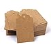 Phenovo 100pcs Paper Blank Card DIY Gift Tags Rectangle Label Brown