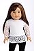 DreamWorld Collections - Just Fun - 3 Piece Outfit - White Blouse, Black Leggings and Black Boots - Clothes Fits 18 Inch American Girl Doll (Doll Not Included)