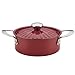 Rachael Ray Cucina Nonstick Casserole Dish/ Casserole Pan with Lid - 2.5 Quart, Cranberry Red