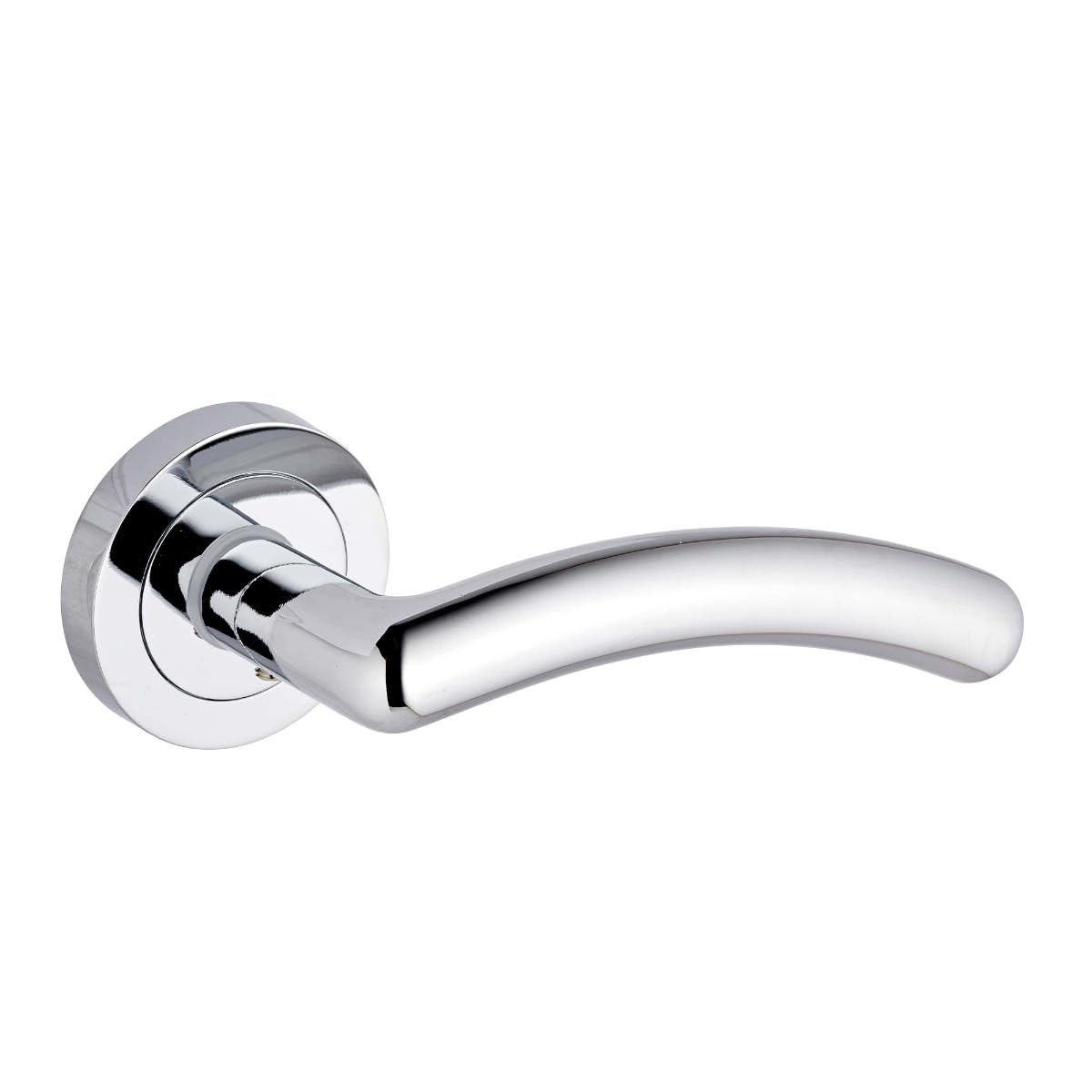 Designer Levers - Medusa Lever on Rose Door Handle - Modern Design - Polished Chrome - 1 Pair - Fixings Included - Interior Use