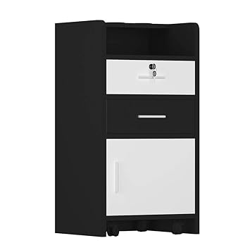 Amazon Com Goujxcy Rolling Salon Cabinet Salon Trolley Storage