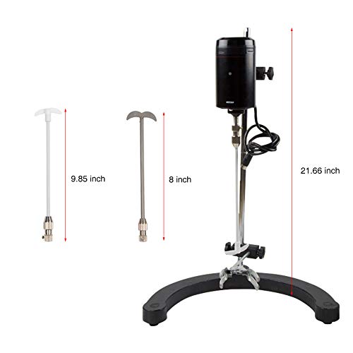Wellish Electric Overhead Stirrer Lab Mixer Blender with Stir Bar Costant Speed 0-3000RMP 120W Digital Magnetic Mixer for Lab Industry Processing Range 50-250L - Thumbnail 4